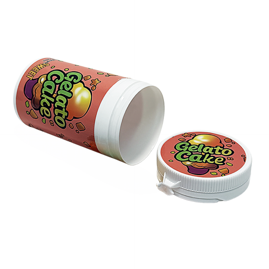 12 Pack -3.5g Sealed Gram Jars with Child-Resistant Caps - Gelato Cake