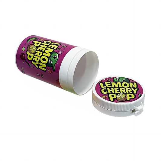 12 Pack -3.5g Sealed Gram Jars with Child-Resistant Caps - Lemon Cherry Pop