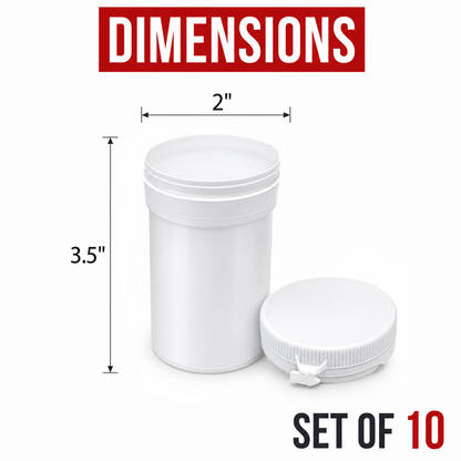 10 Pack – 3.5g Sealed Gram Jars – Mixed Assorted Designs with Child-Resistant Caps