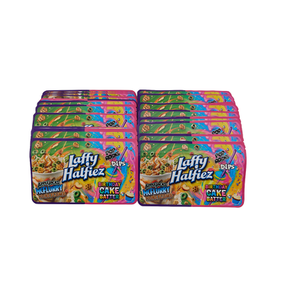 32 Pack - 7g (2IN1) Split Dual Graphic Mylar Bags Mixed Designs - Laffy Halfiez Set