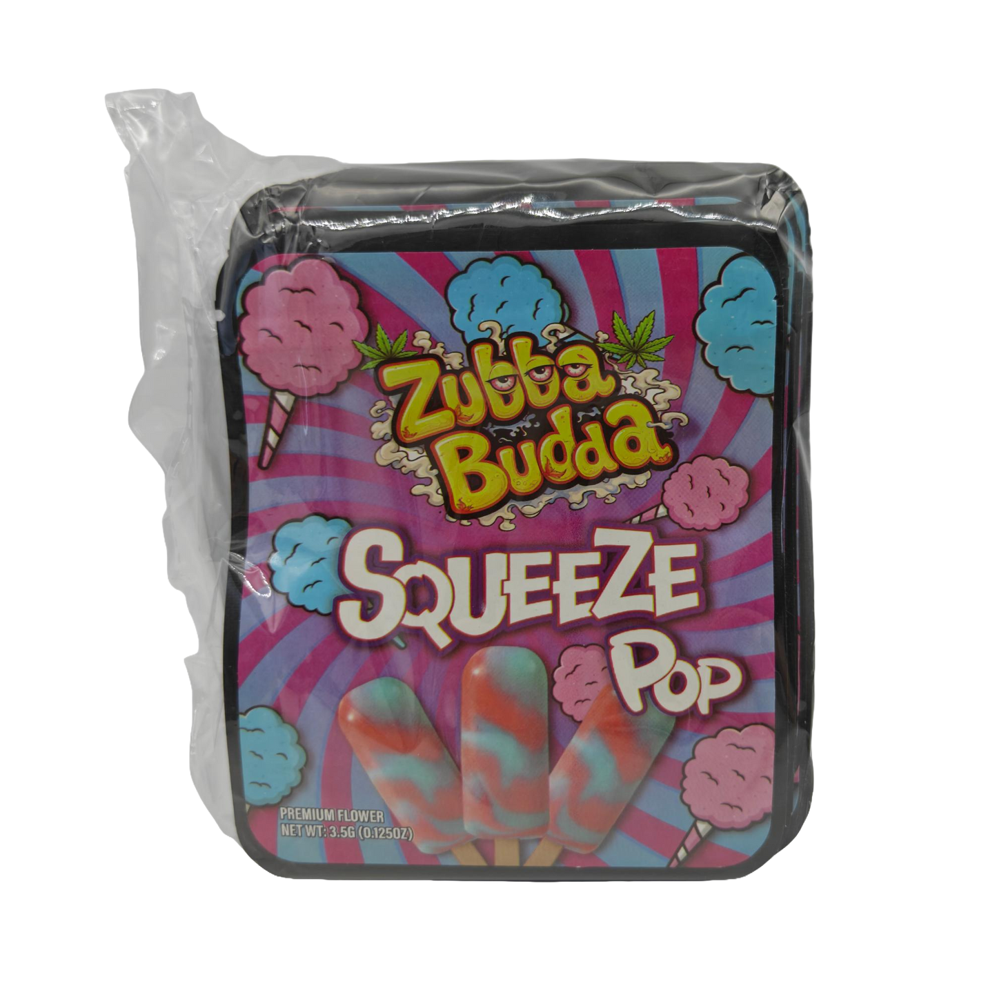 32 Pack - 7g Thick Sticker Mylar Bags  - Premium Smell Proof Packaging - Zubba Budda Squeeze Pop