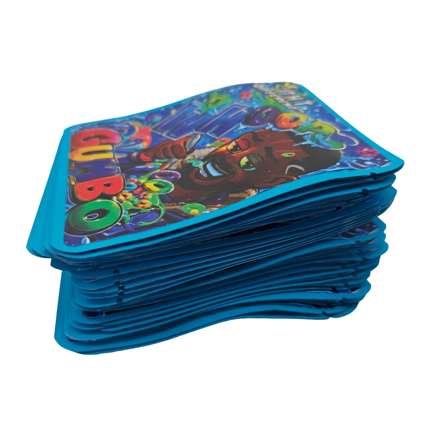 32 Pack - 7g Thick Sticker Mylar Bags  - Premium Smell Proof Packaging - Whoops Gumbo