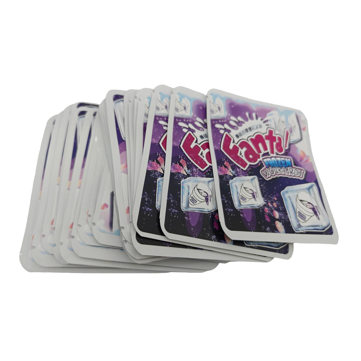 32 Pack - 7g Thick Sticker Mylar Bags  - Premium Smell Proof Packaging - Fanta Frozen Wockhardt