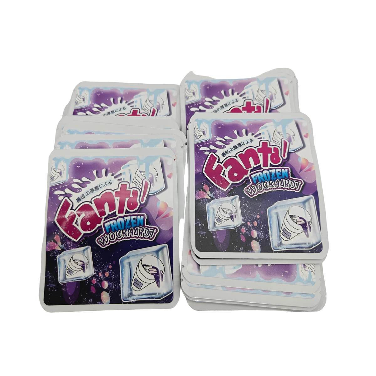 32 Pack - 7g Thick Sticker Mylar Bags  - Premium Smell Proof Packaging - Fanta Frozen Wockhardt