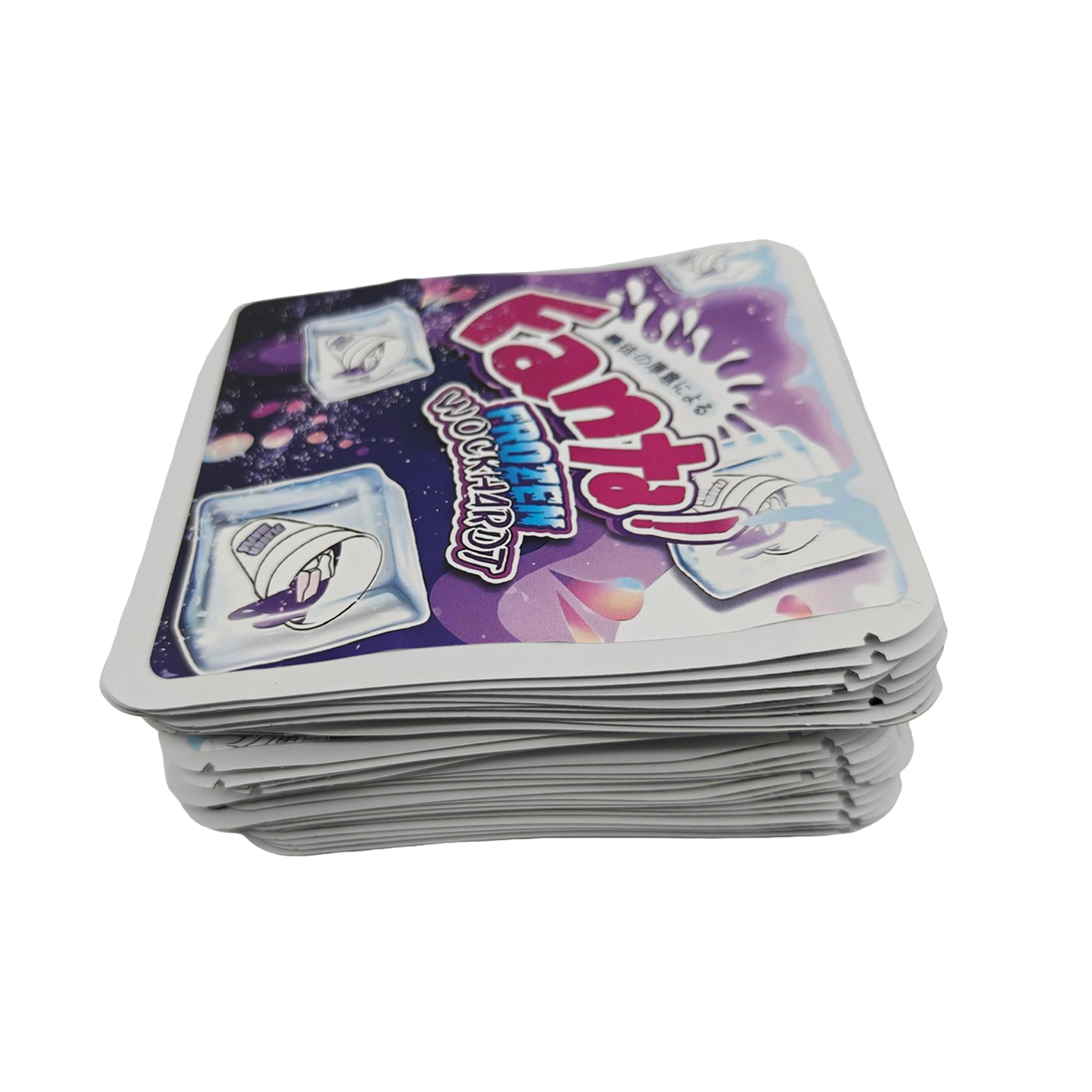 32 Pack - 7g Thick Sticker Mylar Bags  - Premium Smell Proof Packaging - Fanta Frozen Wockhardt