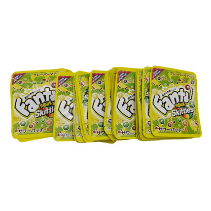32 Pack - 7g Thick Sticker Mylar Bags  - Premium Smell Proof Packaging - Fanta Sour Skittles