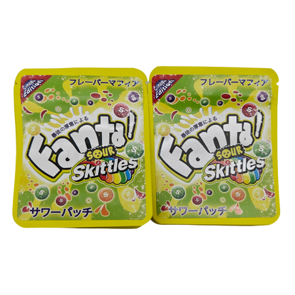 32 Pack - 7g Thick Sticker Mylar Bags  - Premium Smell Proof Packaging - Fanta Sour Skittles