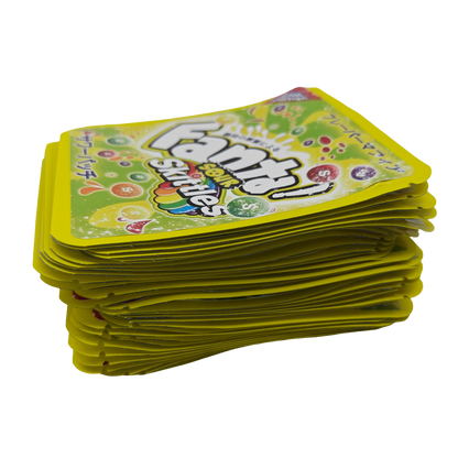 32 Pack - 7g Thick Sticker Mylar Bags  - Premium Smell Proof Packaging - Fanta Sour Skittles