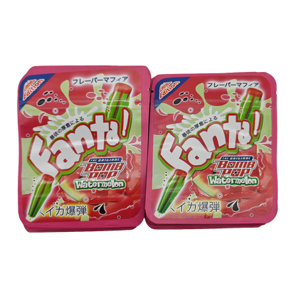32 Pack - 7g Thick Sticker Mylar Bags  - Premium Smell Proof Packaging - Fanta Bomb Pop Watermelon