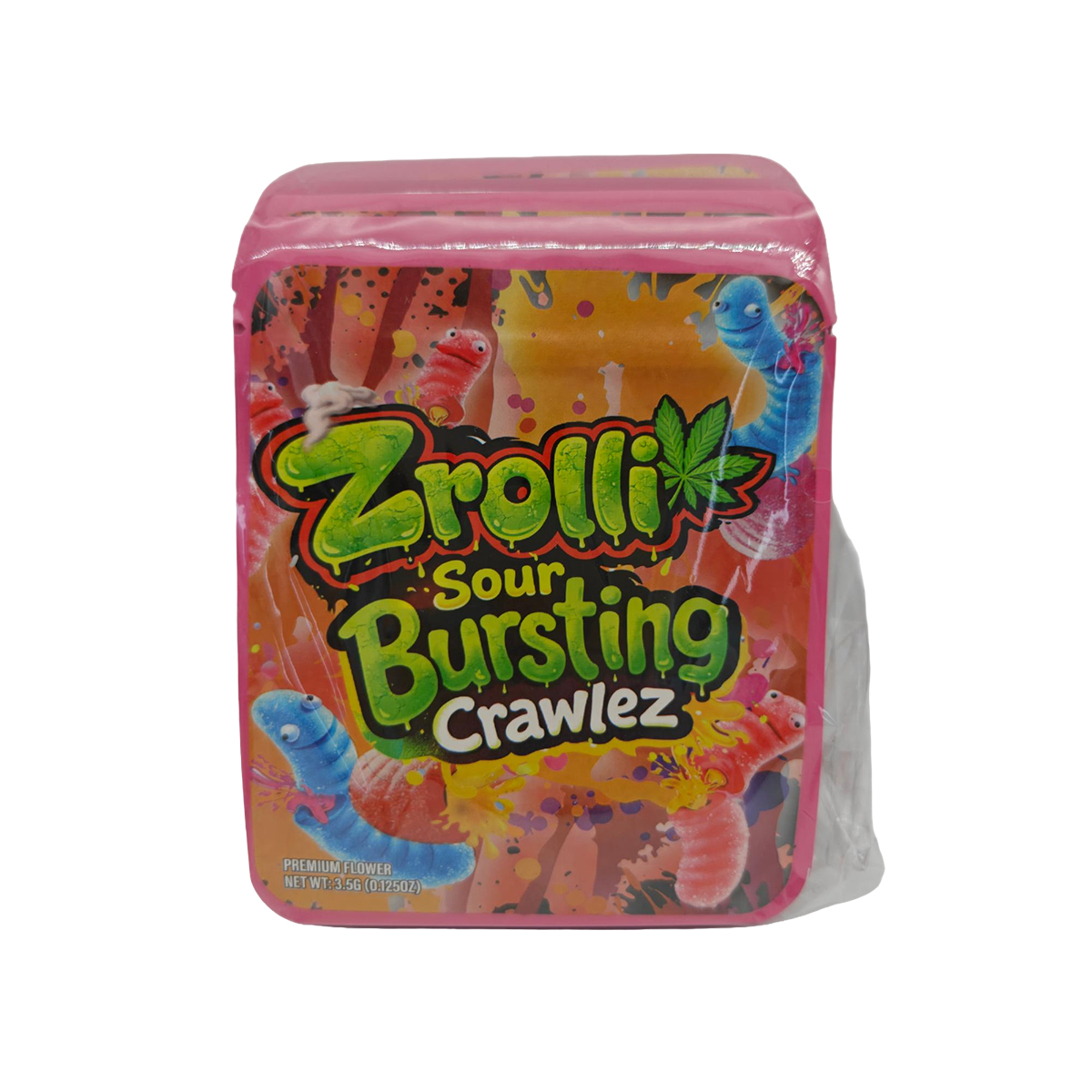 32 Pack - 7g Thick Sticker Mylar Bags  - Premium Smell Proof Packaging - Zrolli Sour Bursting Crawlez
