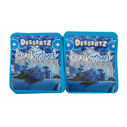 32 Pack - 7g Thick Sticker Mylar Bags  - Premium Smell Proof Packaging - Dessertz Only Fans