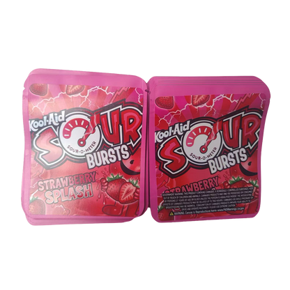32 Pack - 7g Thick Sticker Mylar Bags  - Premium Smell Proof Packaging - Kool Aid Sour Burst