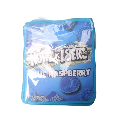 32 Pack - 7g Thick Sticker Mylar Bags  - Premium Smell Proof Packaging - Nowz x L8erz Blue Raspberry