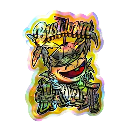 3.5g Shaped Mylar Bag - Bustdown Hat Pia (50 Count)