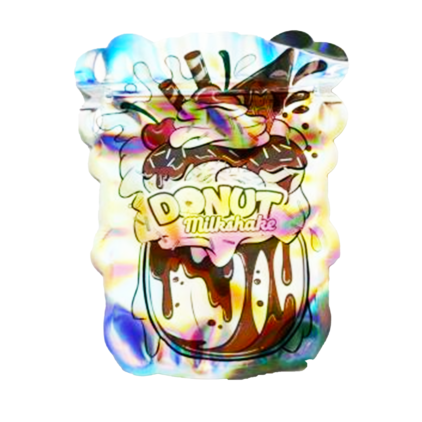 3.5g Shaped Mylar Bag - Donut Milkshake (50 Count)