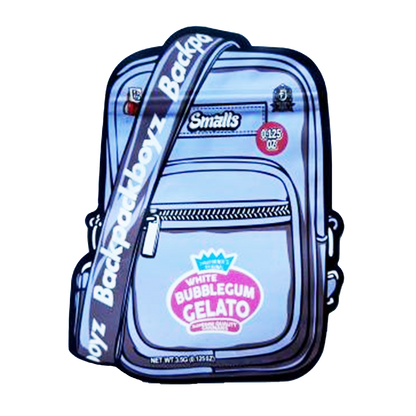 3.5g Shaped Mylar Bag - Backpack Boyz White Bubblegum Gelato (50 Count)