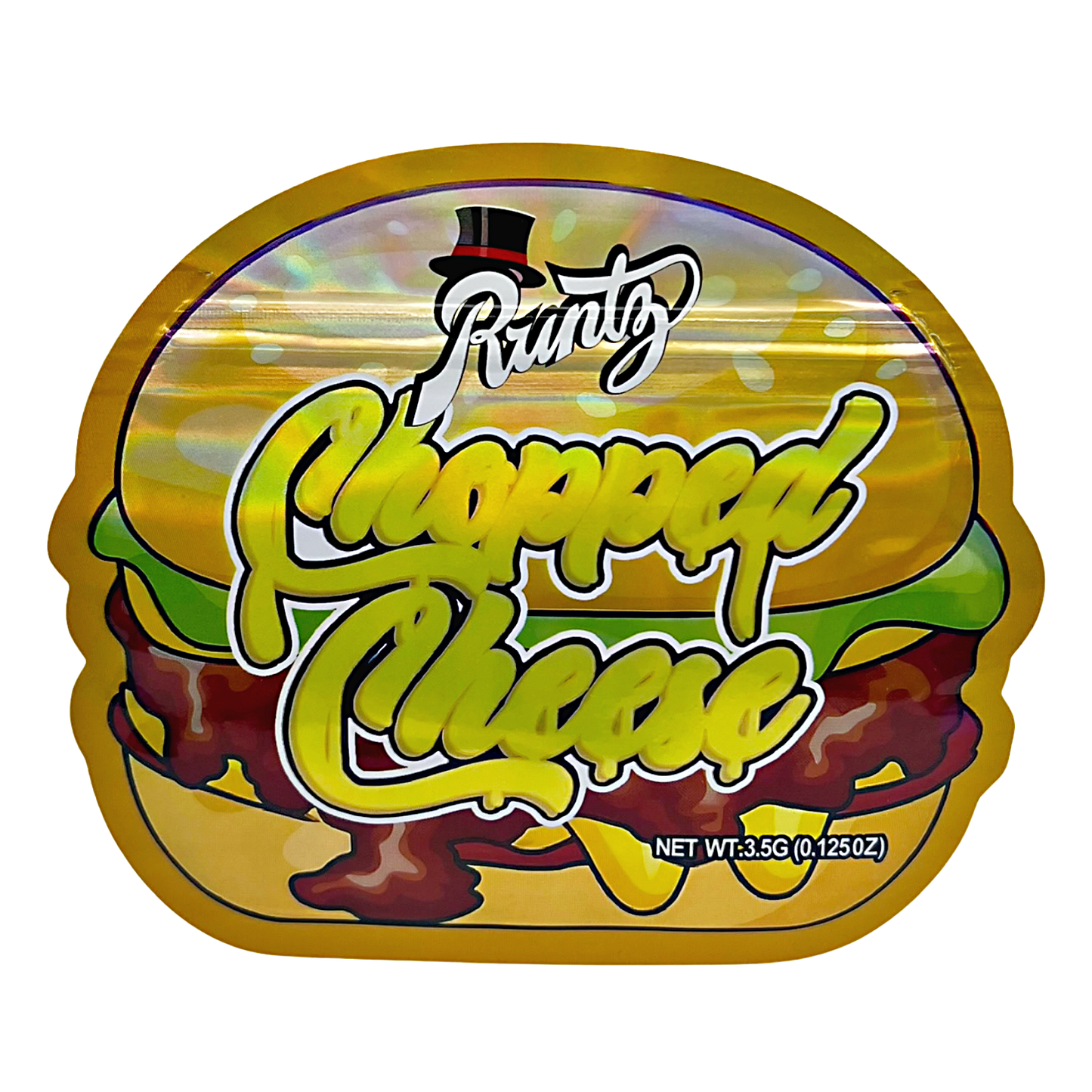 3.5g Shaped Mylar Bag - Runtz Chopped Cheese (50 Count)