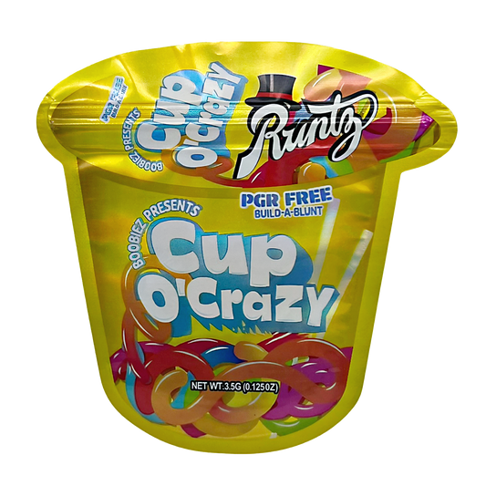 3.5g Shaped Mylar Bag - Runtz Cup O'Crazy Yellow (50 Count)