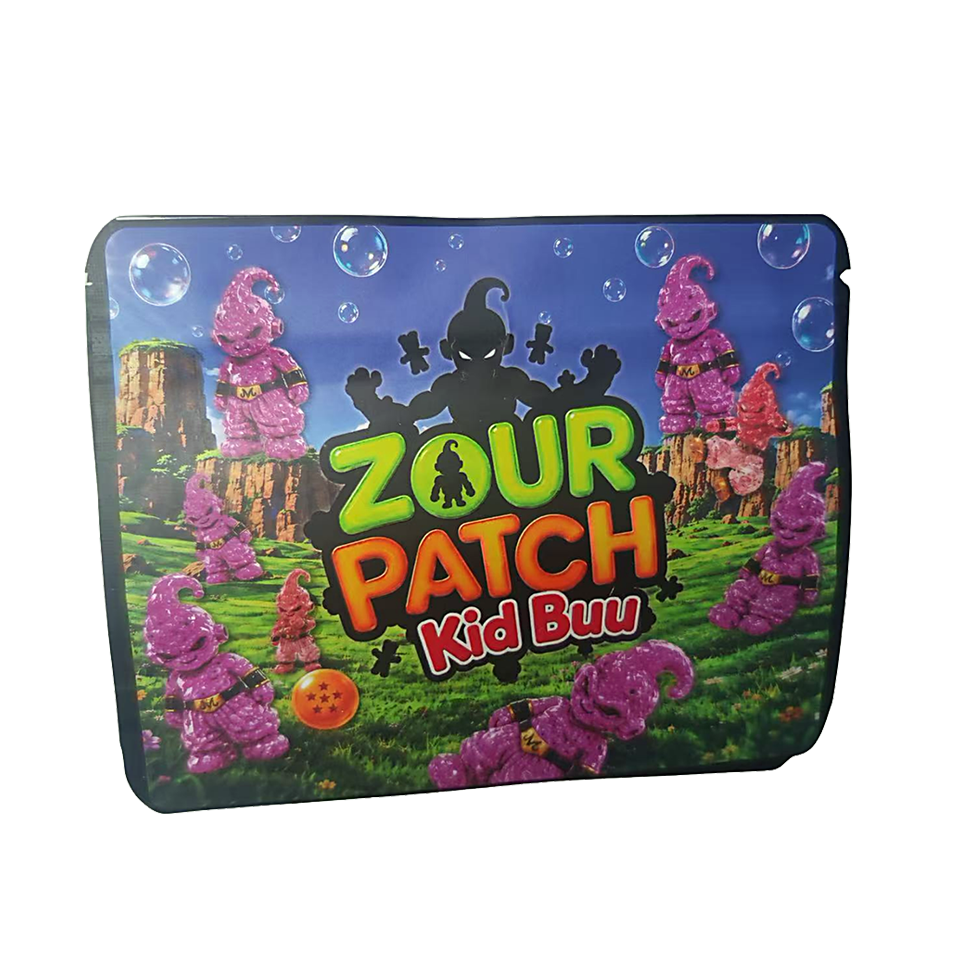 32 Pack – 7g Exotic Thick Sticker Mylar Bags – Premium Smell Proof - Zour Patch Kid Buu