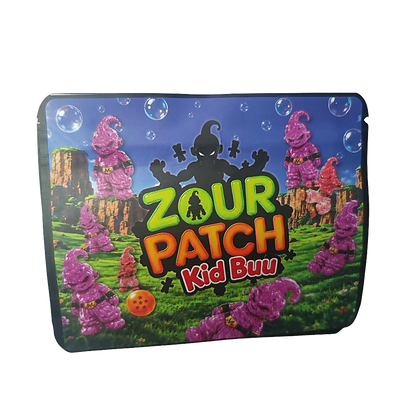 32 Pack – 7g Exotic Thick Sticker Mylar Bags – Premium Smell Proof - Zour Patch Kid Buu