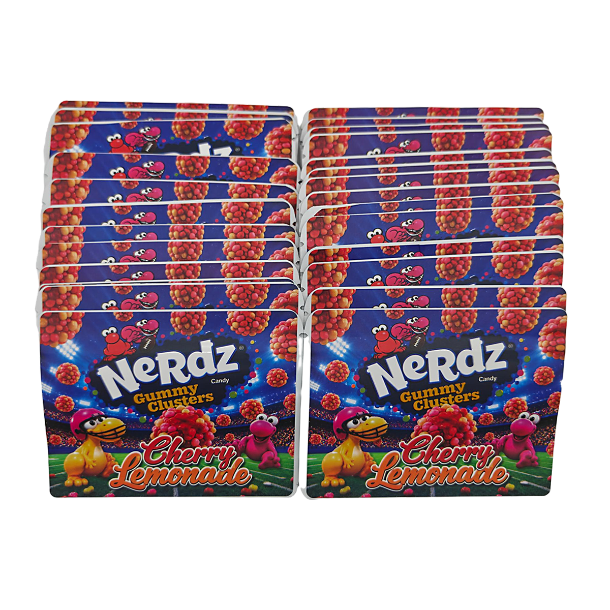 32 Pack – 7g Exotic Thick Sticker Mylar Bags – Premium Smell Proof - Nerdz Cherry Lemonade