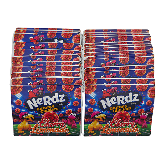 32 Pack – 7g Exotic Thick Sticker Mylar Bags – Premium Smell Proof - Nerdz Cherry Lemonade