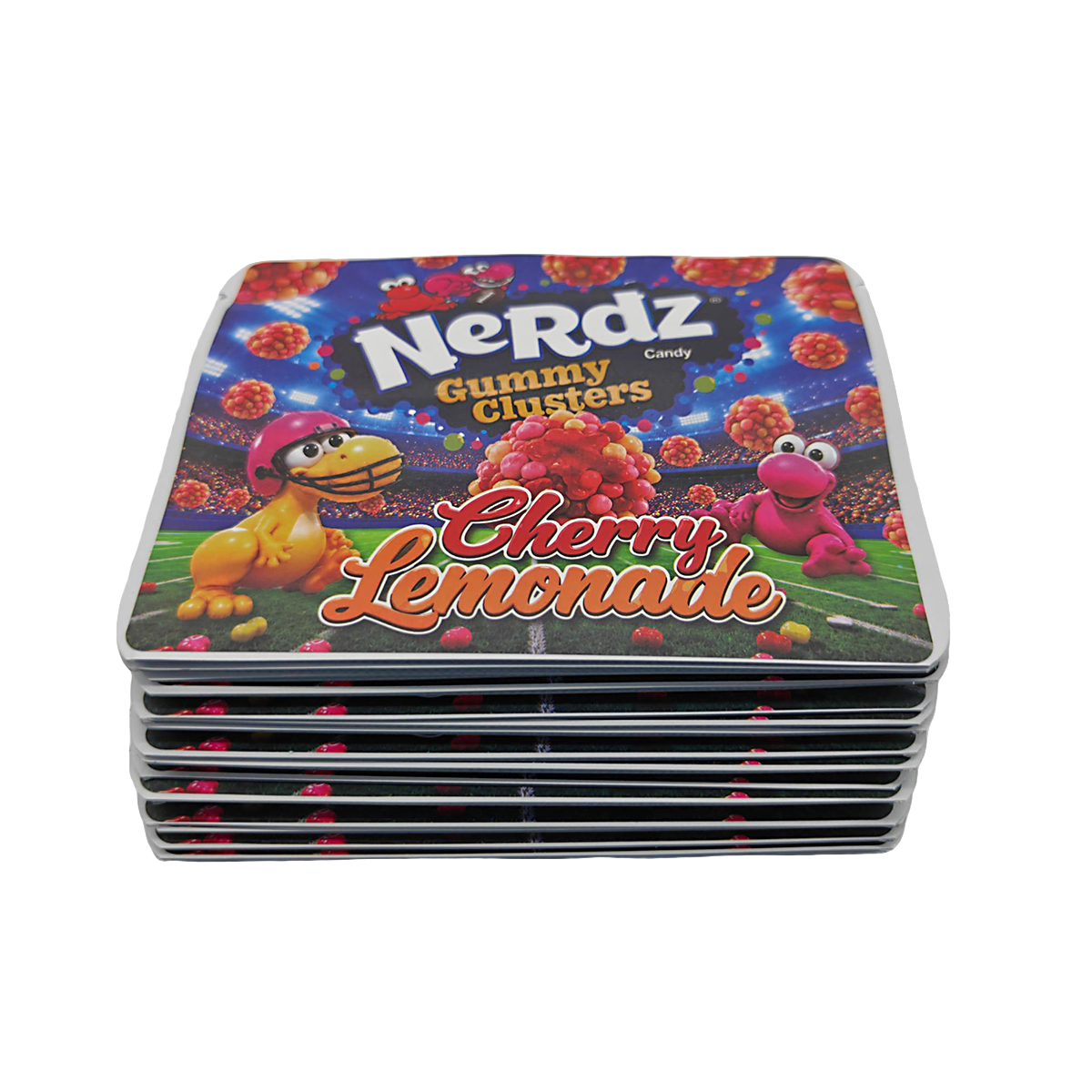 32 Pack – 7g Exotic Thick Sticker Mylar Bags – Premium Smell Proof - Nerdz Cherry Lemonade