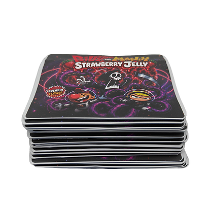 32 Pack – 7g Exotic Thick Sticker Mylar Bags – Premium Smell Proof - Billy and Mandy Strawberry Jelly