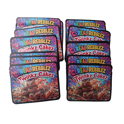 32 Pack – 7g Exotic Thick Sticker Mylar Bags – Premium Smell Proof - Cereal Rebblez Twinkz Cakez