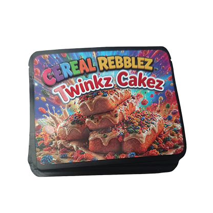 32 Pack – 7g Exotic Thick Sticker Mylar Bags – Premium Smell Proof - Cereal Rebblez Twinkz Cakez
