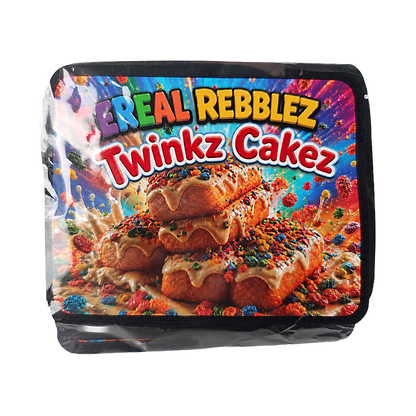 32 Pack – 7g Exotic Thick Sticker Mylar Bags – Premium Smell Proof - Cereal Rebblez Twinkz Cakez