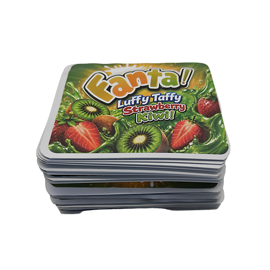 32 Pack – 7g Exotic Thick Sticker Mylar Bags – Premium Smell Proof - Fanta Luffy Taffy Strawberry Kiwi
