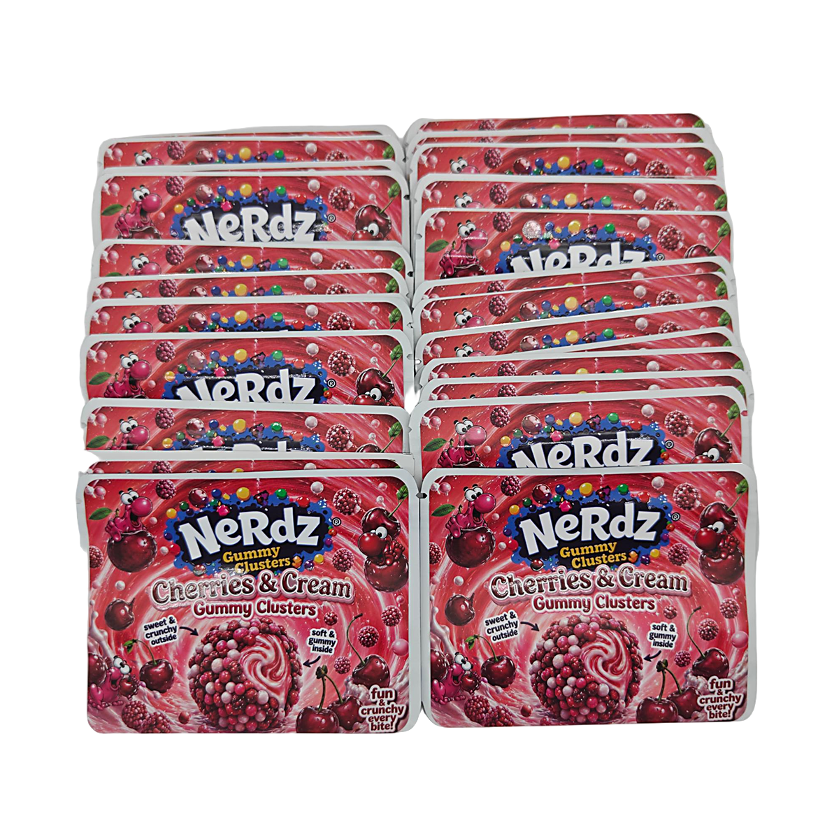 32 Pack – 7g Exotic Thick Sticker Mylar Bags – Premium Smell Proof - Nerdz Cherries & Cream