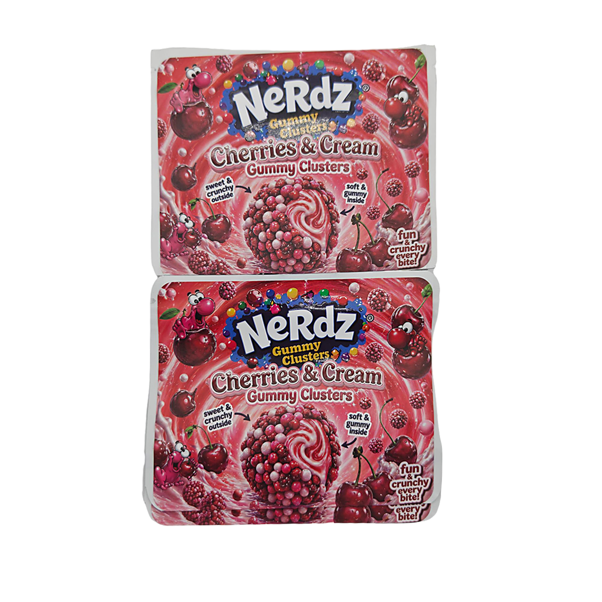 32 Pack – 7g Exotic Thick Sticker Mylar Bags – Premium Smell Proof - Nerdz Cherries & Cream