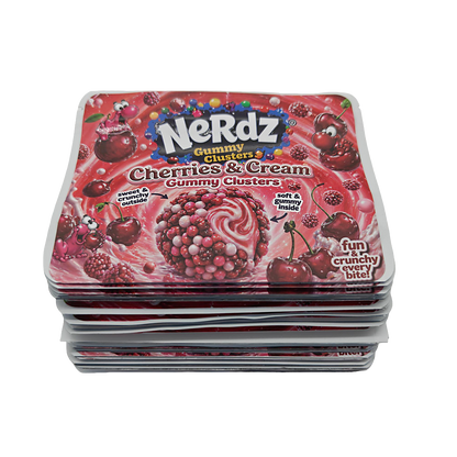 32 Pack – 7g Exotic Thick Sticker Mylar Bags – Premium Smell Proof - Nerdz Cherries & Cream