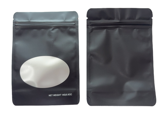 14g Solid Color Mylar Storage Bag - Grey (50 Count)