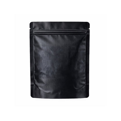 50 Pack – 14g Solid Color Mylar Bags with Oval Window - Black