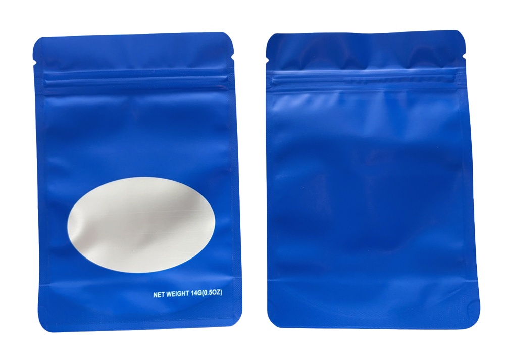 14g Solid Color Mylar Storage Bag - Blue (50 Count)