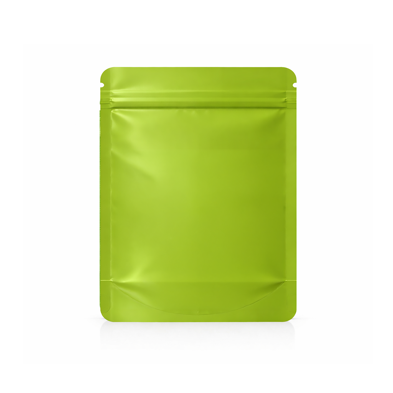 50 Pack – 14g Solid Color Mylar Bags with Oval Window - Green