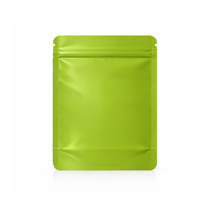 50 Pack – 14g Solid Color Mylar Bags with Oval Window - Green