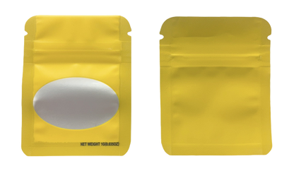 Solid Color Zip-Seal Foil Pouches (2"x3.25") Oval Style Selection (100 Count)