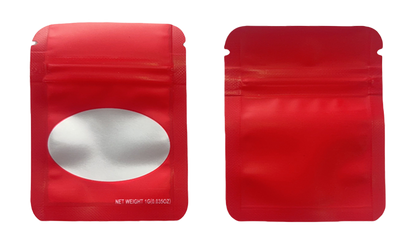 Solid Color Zip-Seal Foil Pouches (2"x3.25") Oval Style Selection (100 Count)