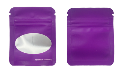 Solid Color Zip-Seal Foil Pouches (2"x3.25") Oval Style Selection (100 Count)