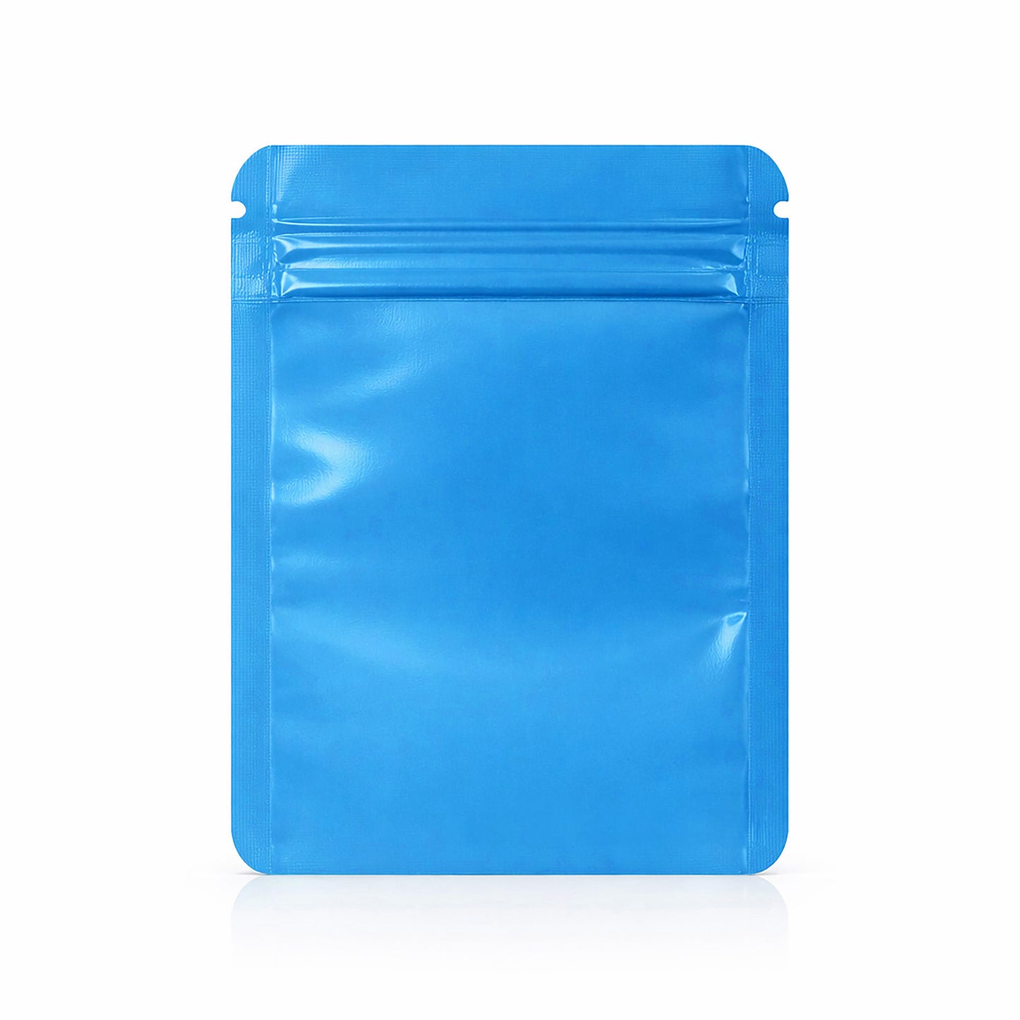 100 Pack – 1g Solid Color Mylar Bags with Square Window - Light Blue