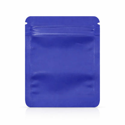 100 Pack – 1g Solid Color Mylar Bags with Square Window - Purple