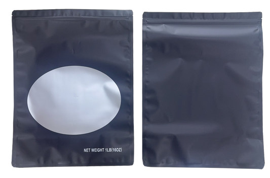 1lb Solid Color Mylar Storage Bag - Grey (25 Count)