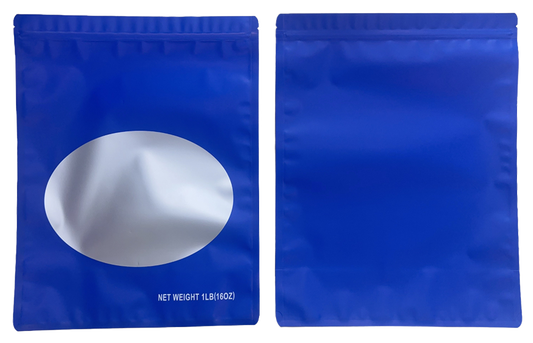 1lb Solid Color Mylar Storage Bag - Blue (25 Count)