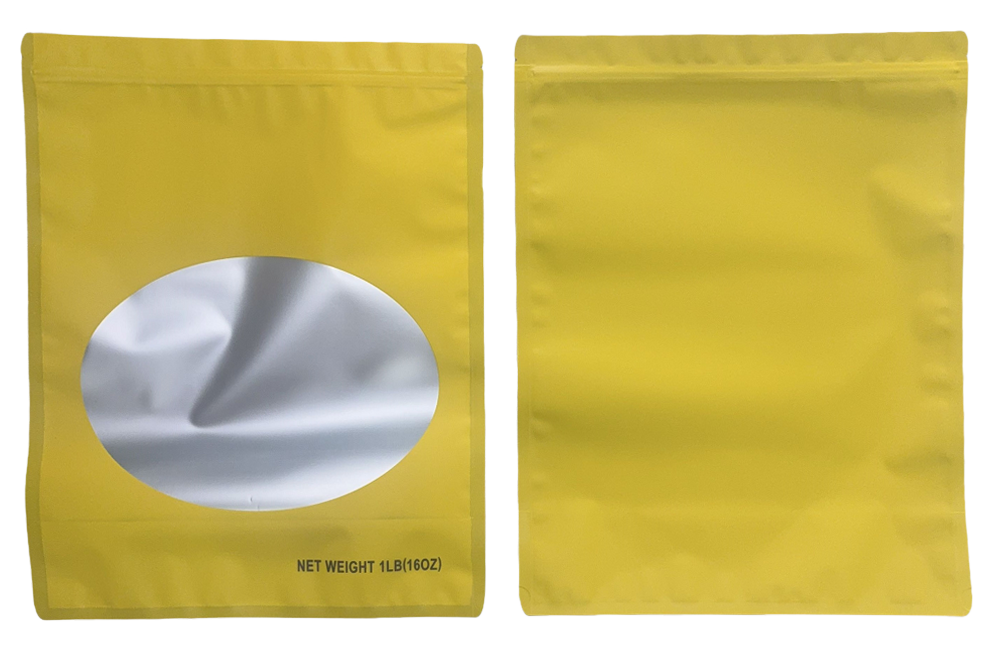 1lb Solid Color Mylar Storage Bag - Gold (25 Count)