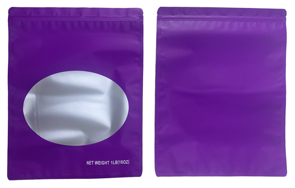 1lb Solid Color Mylar Storage Bag - Purple (25 Count)