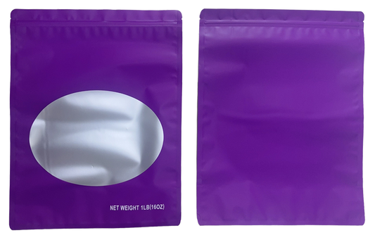 1lb Solid Color Mylar Storage Bag - Purple (25 Count)